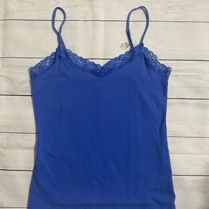 Blue lace cami